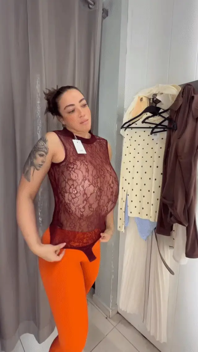 Sensual Leather Bikini Doll: Watch Me Work These Big Boobs Just For You