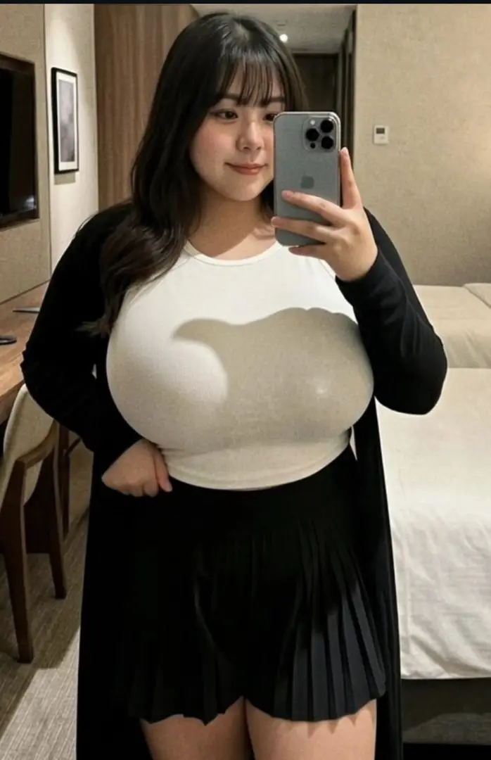 Short Shirt, Long Jacket, and Those Lovely Boobs!