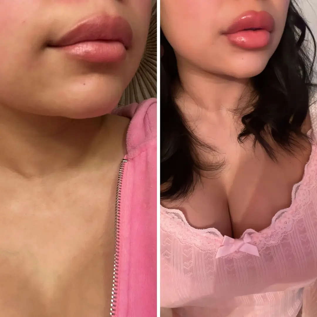 Stunning bimbo evolution from innocent good girl to perfected domme with big tits and juicy lips