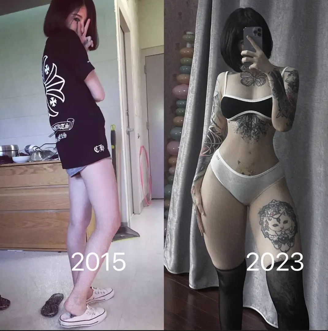 Thick thighs and a perfect hourglass figure make for some very spicy progress