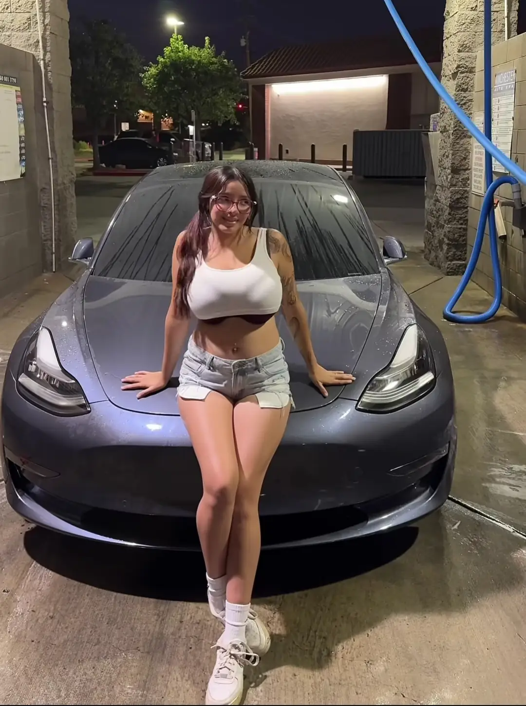 Hood Ornament or Hotness Overload? Check Out My Bra… and This Ride