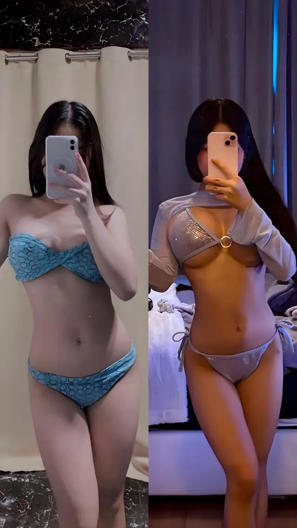 My tiny 4’11 frame just got a sensational bimbo glow-up! 415cc in, craving 800cc for this plastic fuckdoll.