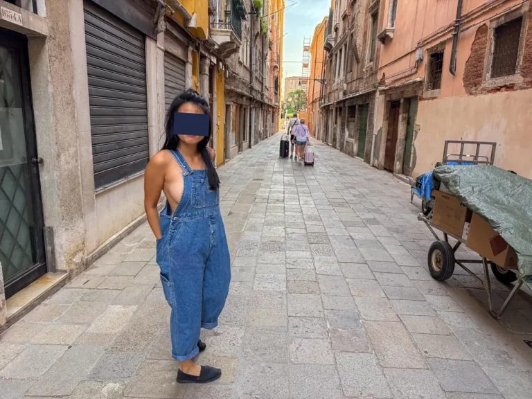 Venice: My Braless Dungarees & No Undies Are Getting Me *All* The Naughty Compliments!
